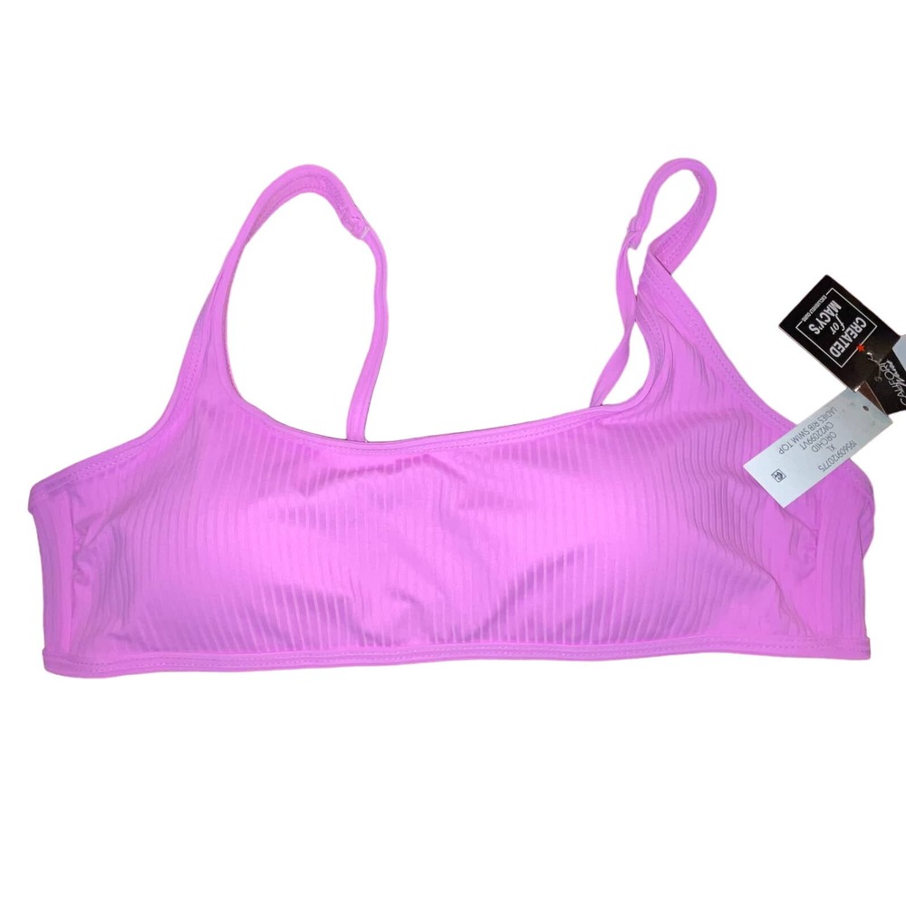 California Waves Juniors' Bralette Bikini Top, orchid XL - Picture 2 of 6
